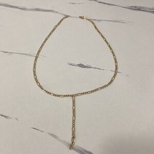 Melanie Auld Lariat Necklace Gold Vermeil